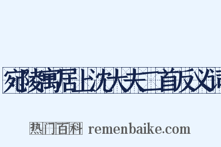 宛陵寓居上沈大夫二首反义词是什么意思的图片